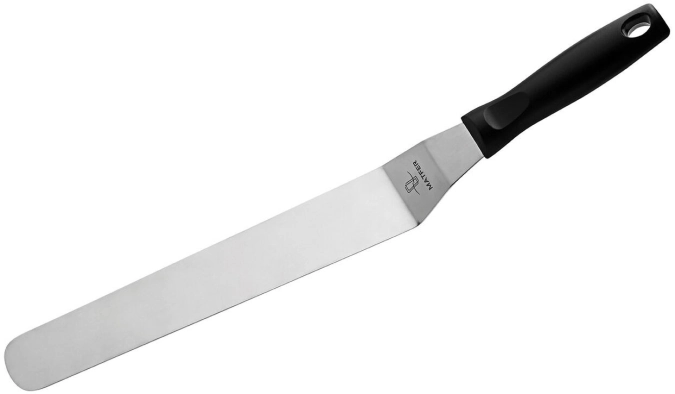 Spatule coudee inox l 260 mm