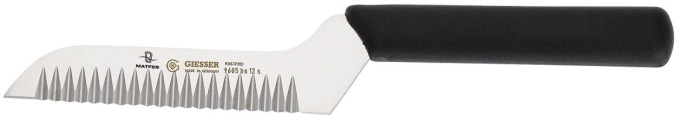 Couteau a lame gaufree 120mm