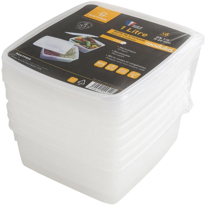 6 boites souples 1/6-a/c - 2l