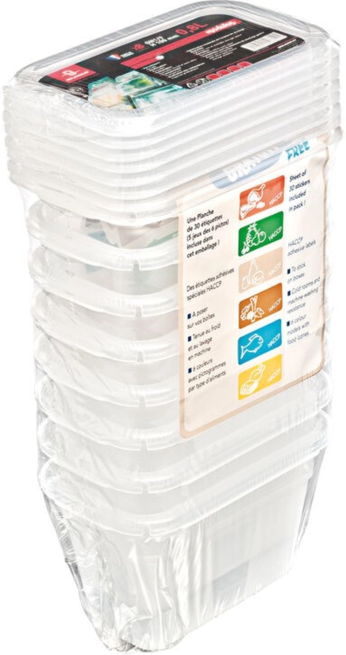 8 boites rigides 1/9-a/c- 0,8l