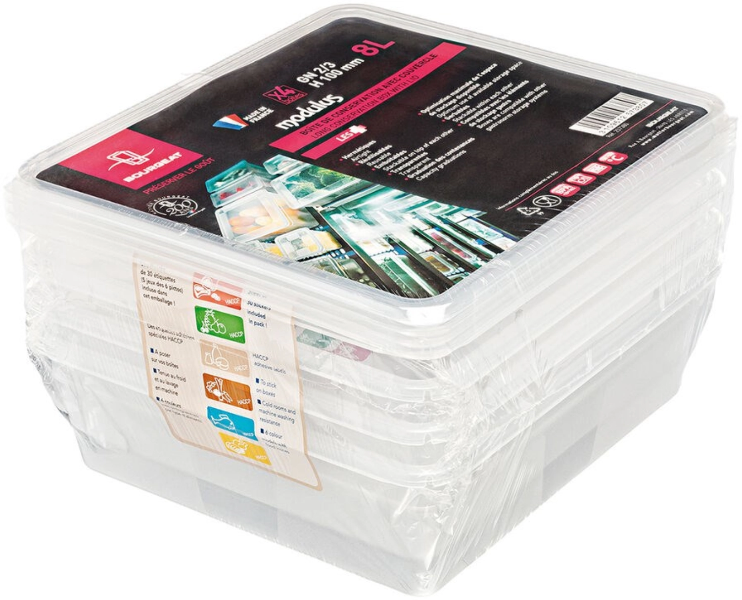 4 boites rigides 2/3-a/c - 12l