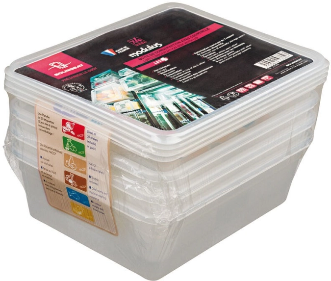 4 boites rigides 1/2-a/c- 7,5l