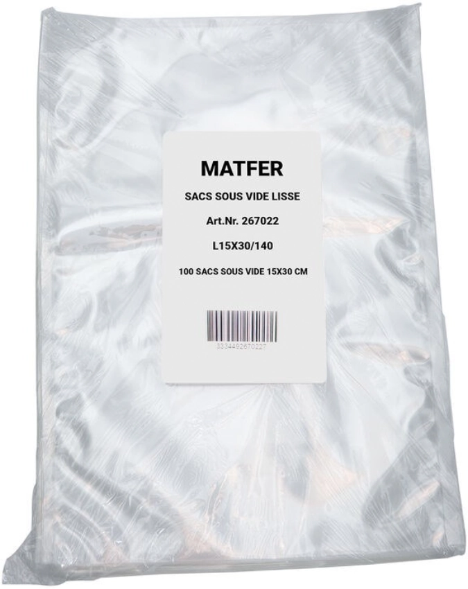 100 sacs sous vide lisse 20x30