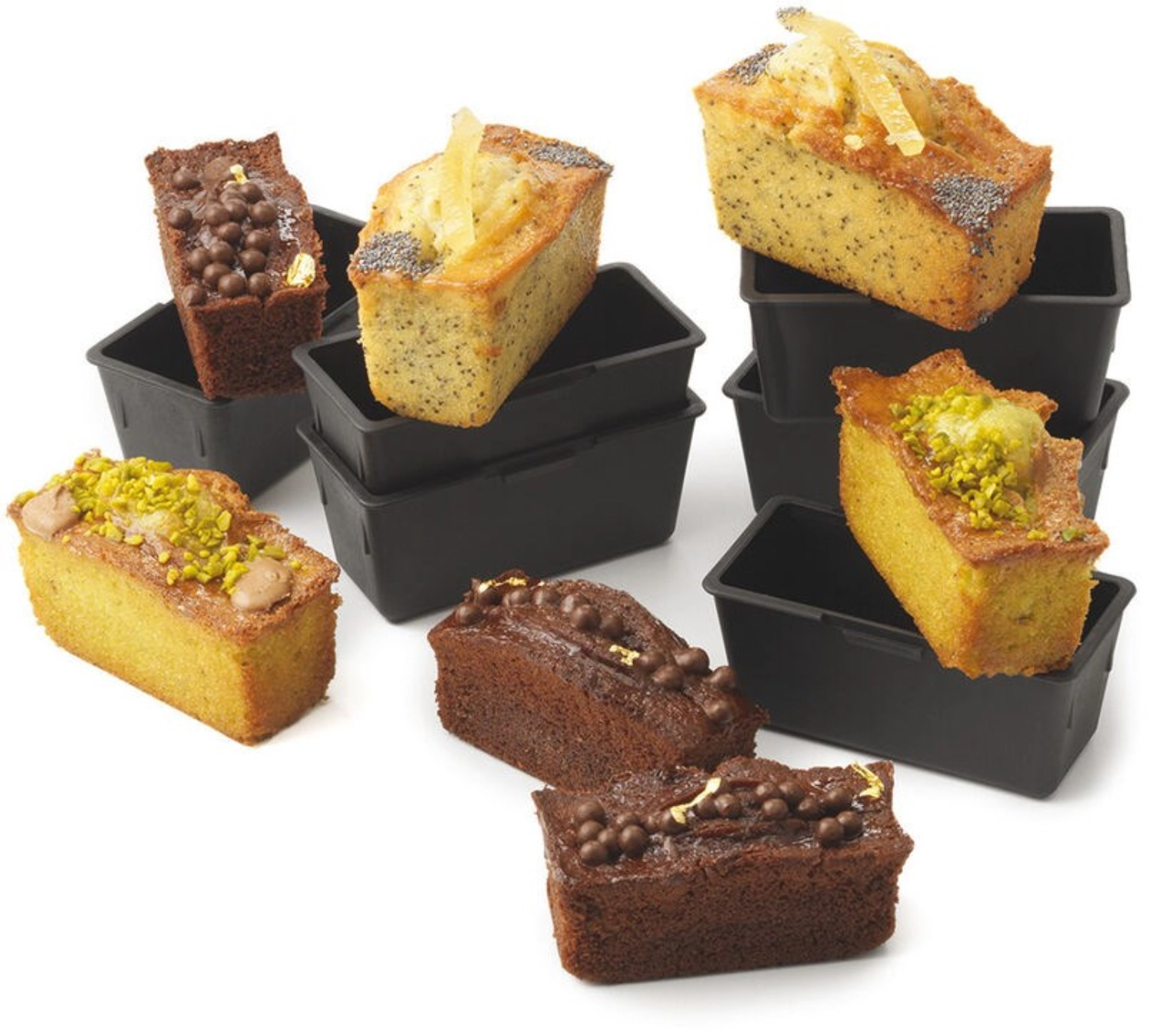 6 Exoglass Cake-Formen 90X40H4