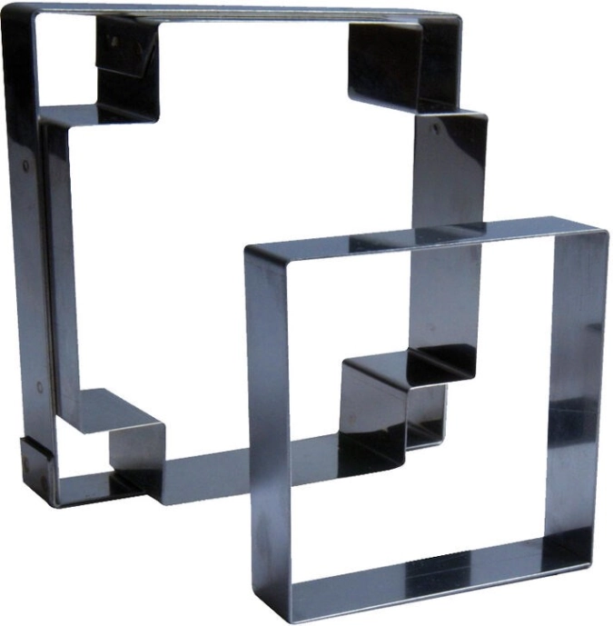 Decoupoir inox tarte carre 75