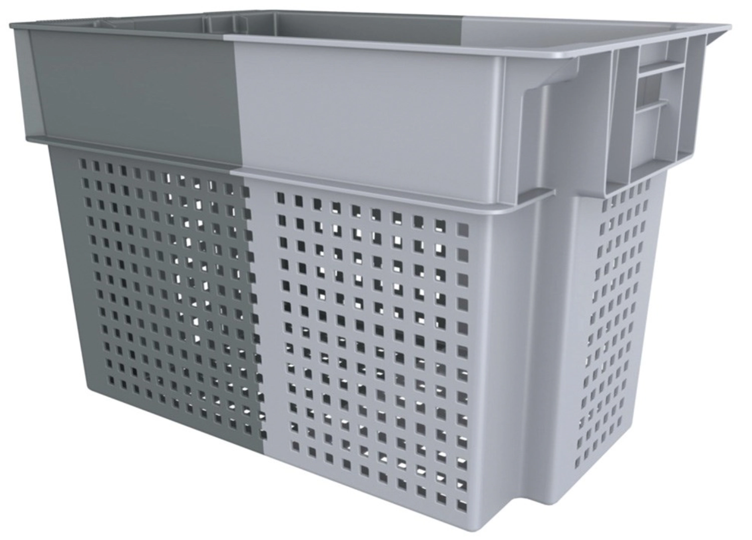 Manne gerbable emboit.70l gris