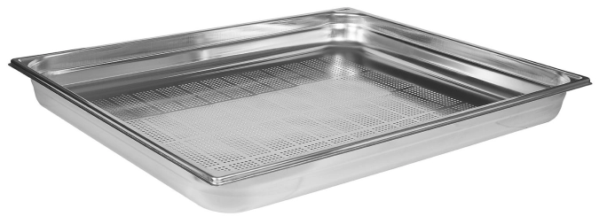 Bac perfo.s/anse inox 2/1- h55