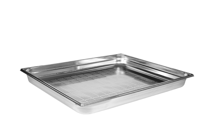 Bac perfo.s/anse inox 2/1- h65