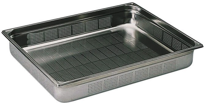 Bac perfo.s/anse inox 2/1-h100
