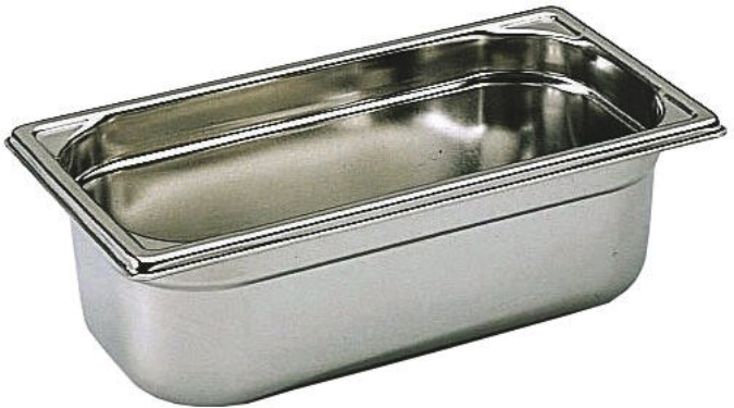 Bac plein s/anse inox 1/3- h55