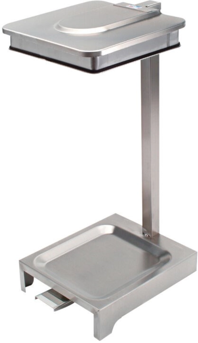 Chariot porte-sac poubel.inox