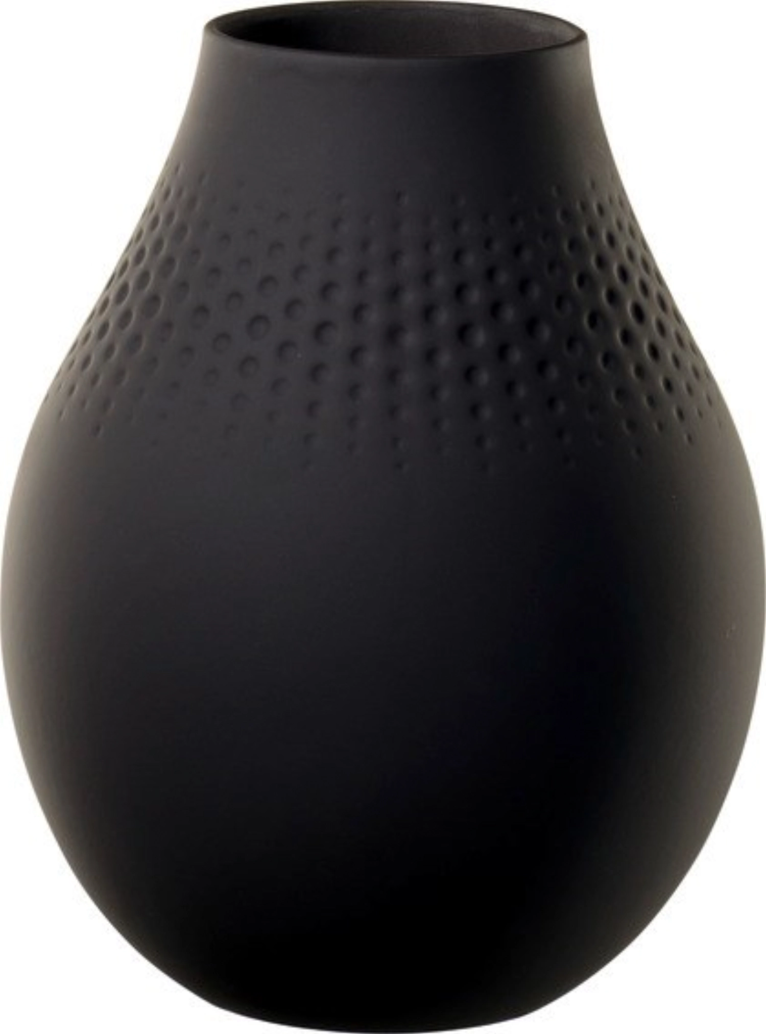 Manufacture Collier noir Vase Perle haut 16x16x20cm 2.34lt