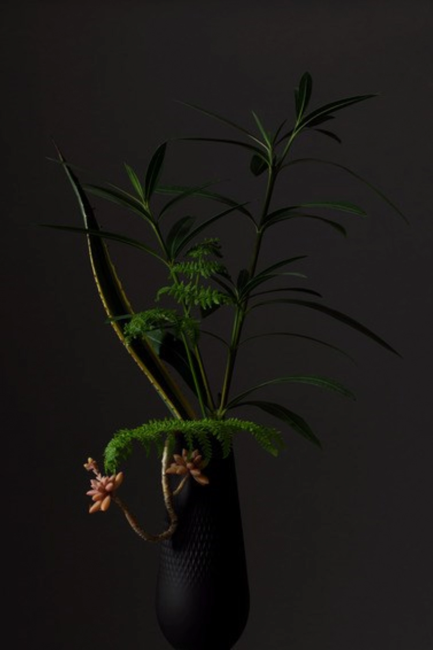 Manufacture Collier noir Vase Carré hoch