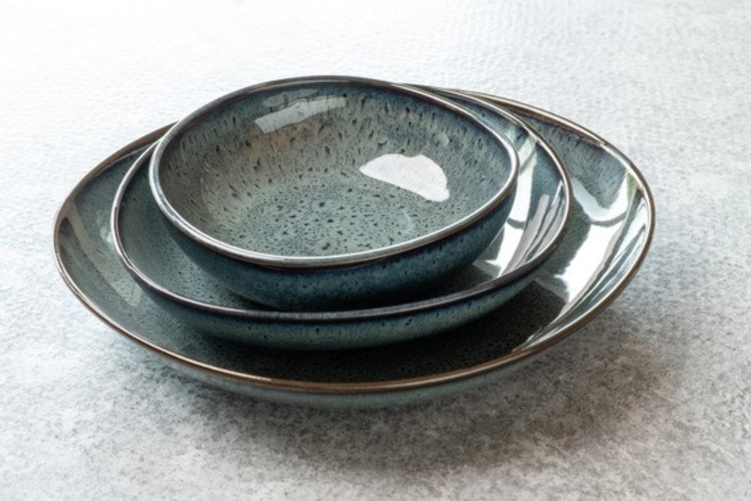 Lave gris Schale flach klein