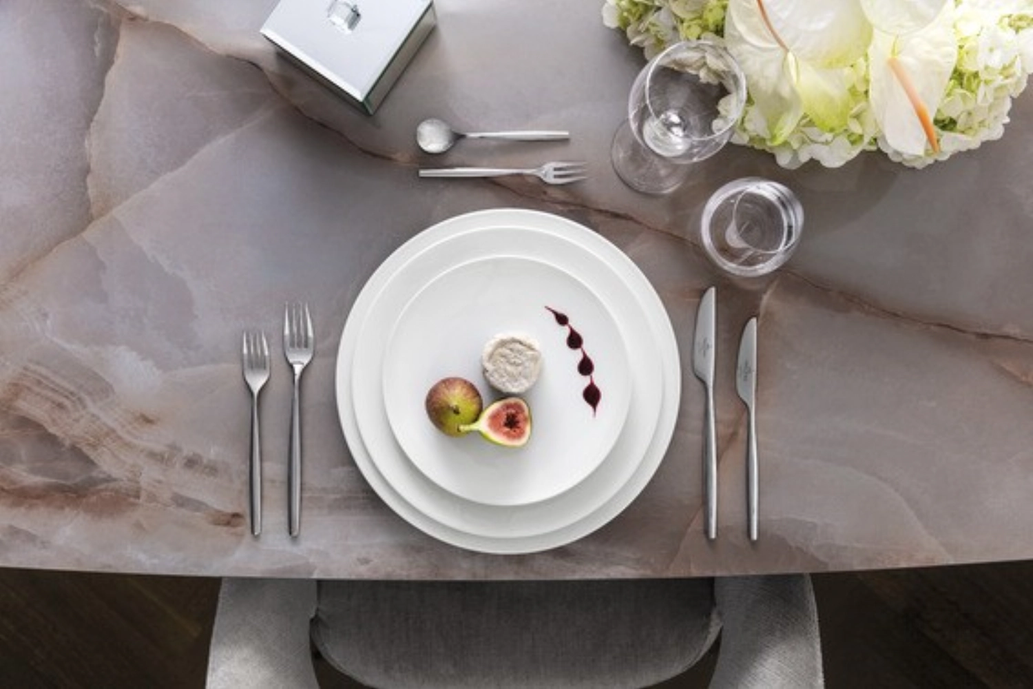 MetroChic blanc Assiette à dessert/petit déjeuner