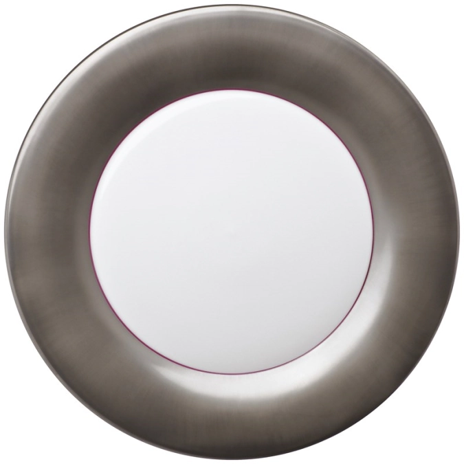 Polite Platinum Assiette plate, grande