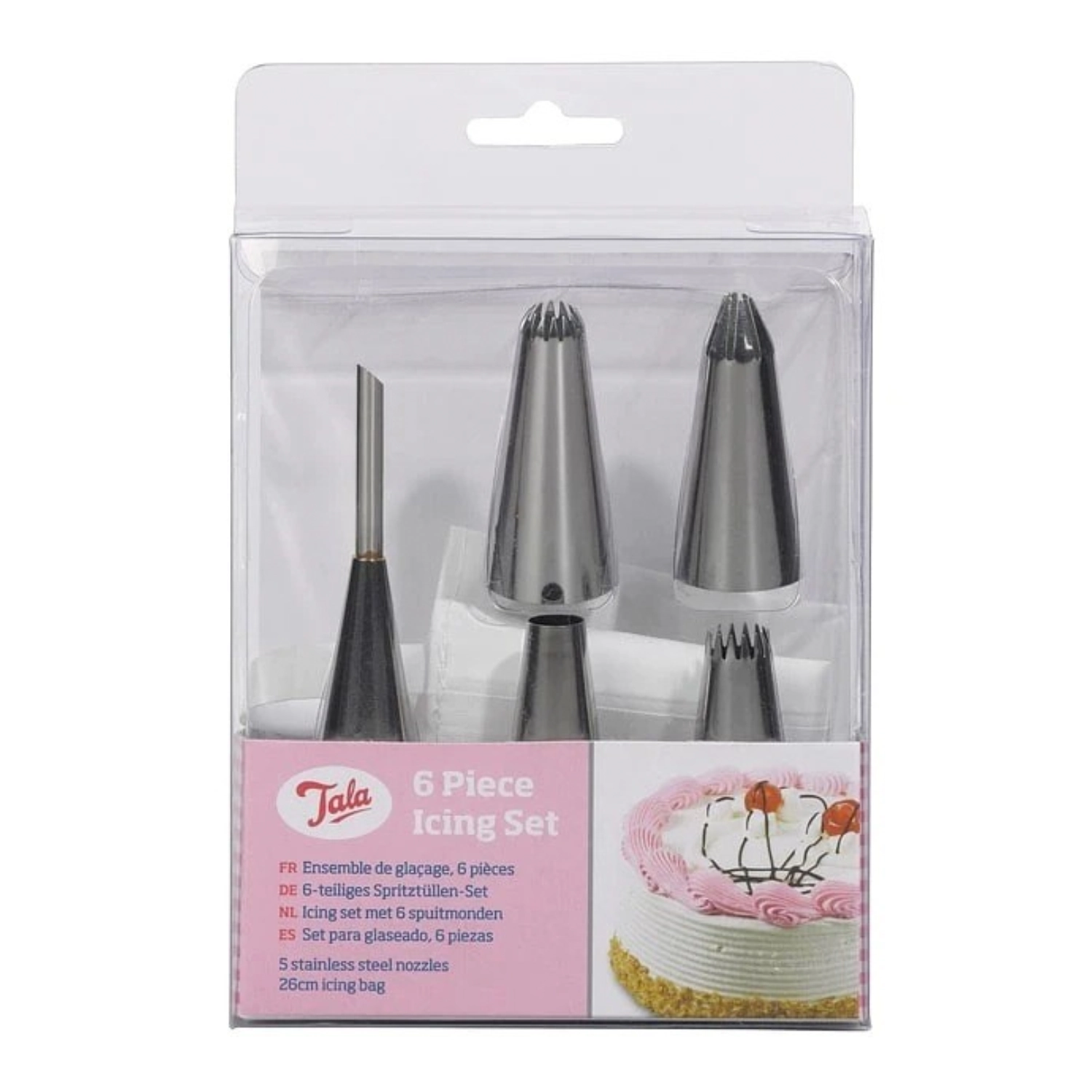 6 pcs. kit poche à douille, 5 embouts et 1 poche