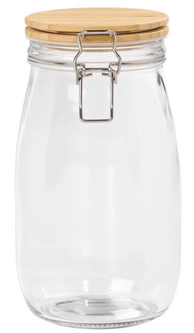 Pot de conservation avec couvercle en bambou, 700ml