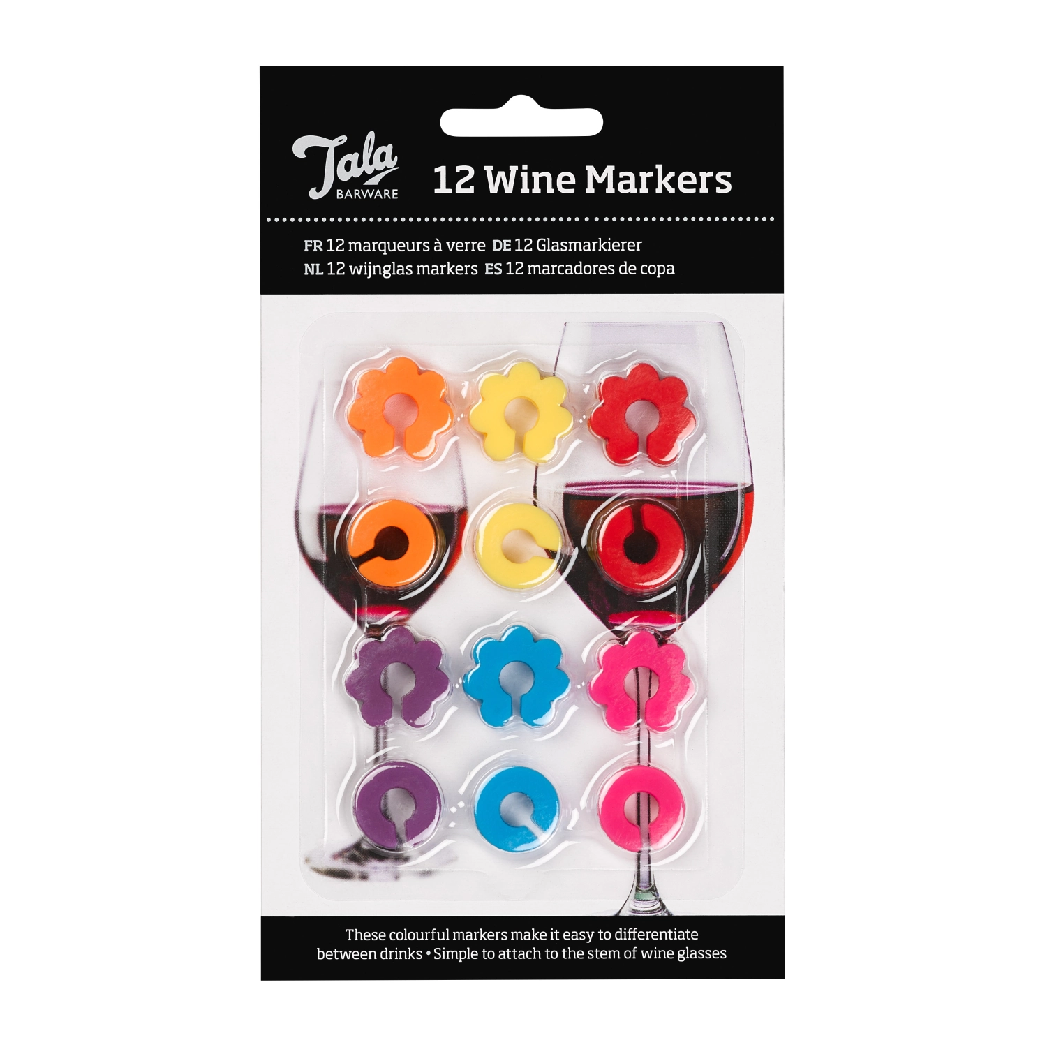 12er Set Weinglas Marker