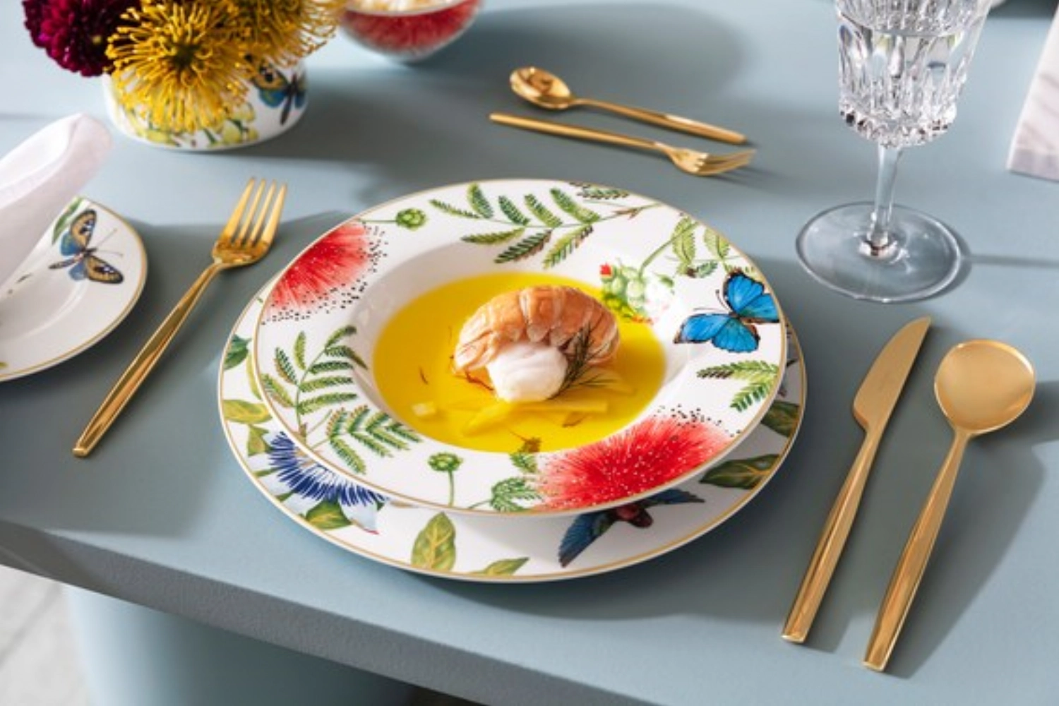 24 pcs. MetroChic d'Or couvert de table