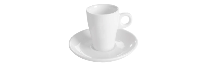 Stella espresso tasse et sous-tasse 0.08lt blanc