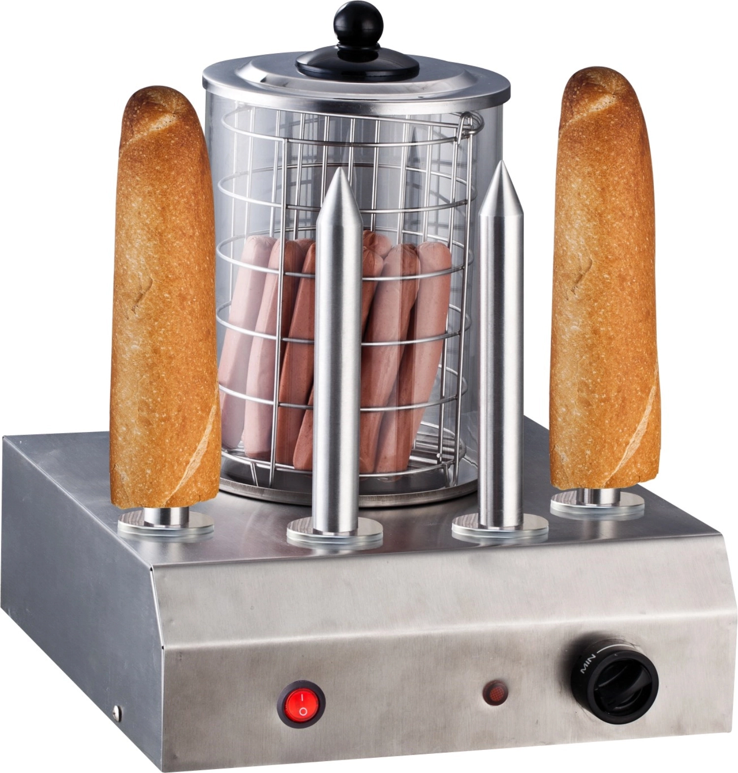 Grille cns pour machine à hot dog 4 places