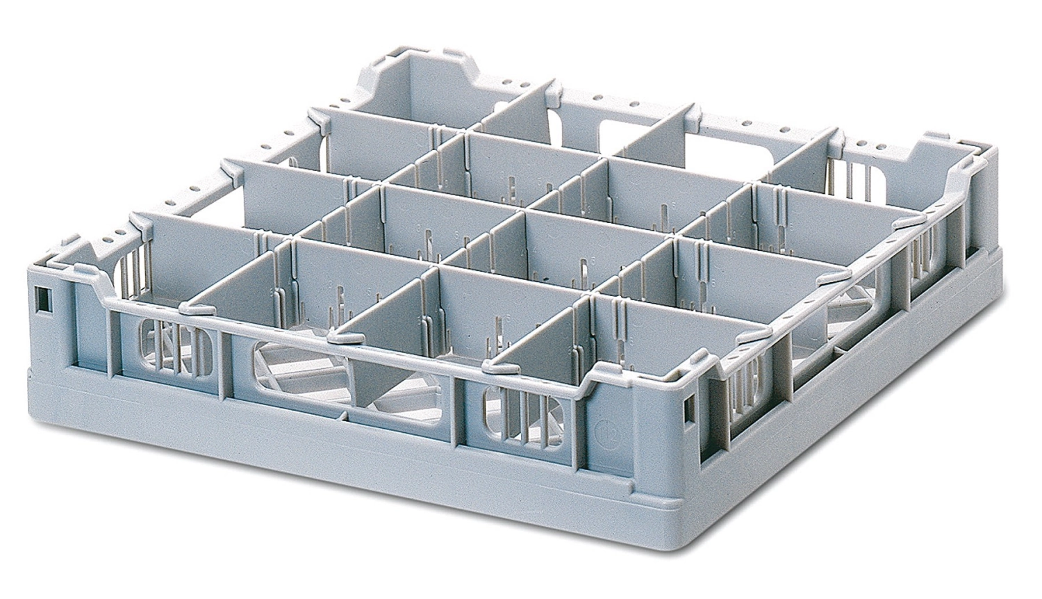 Panier à verres 400x400mm, 4x4 compartiments (88x88mm) H : 6