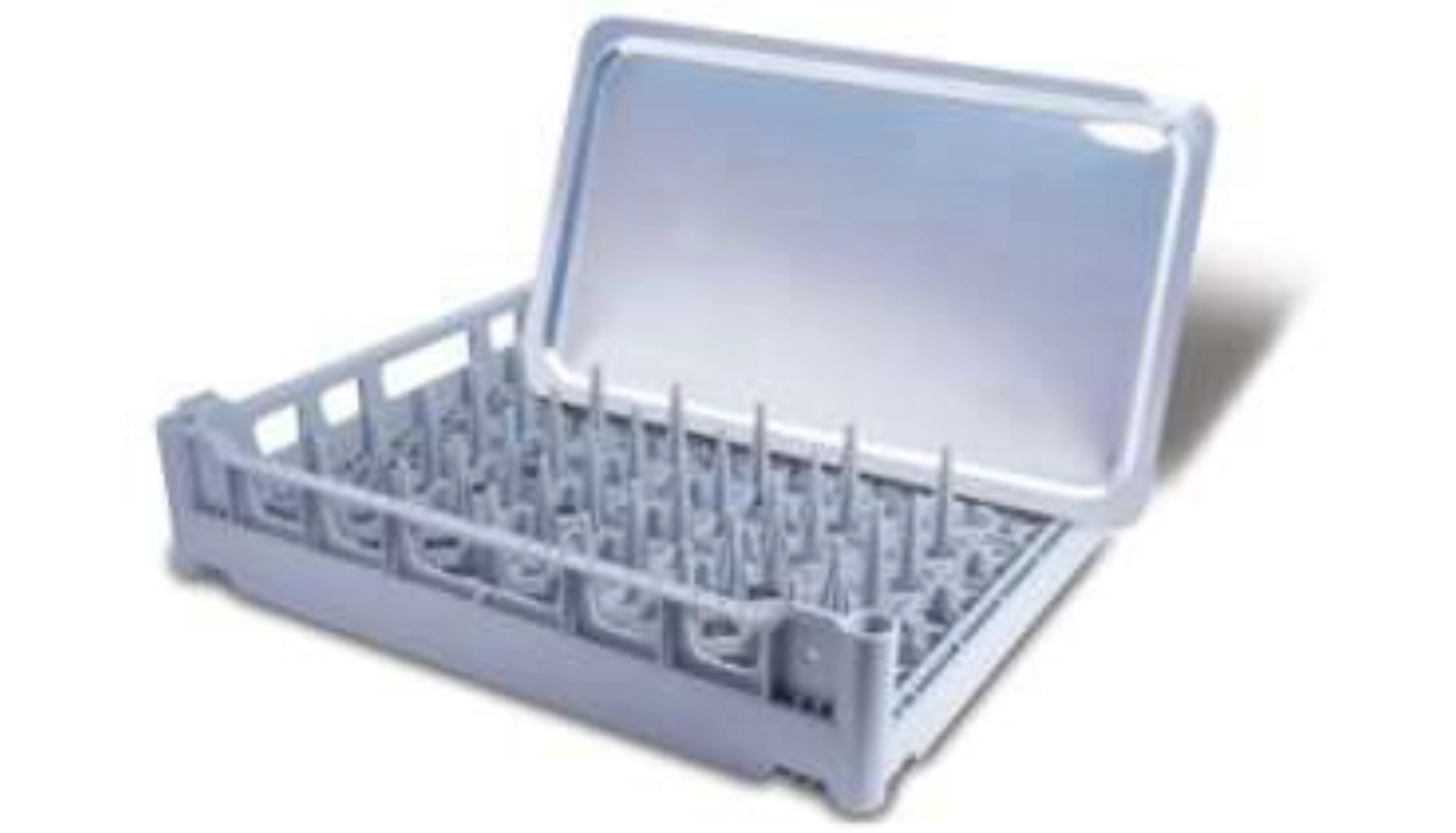 Panier à plateaux gris T-06-09 NSF 1 côté ouvert