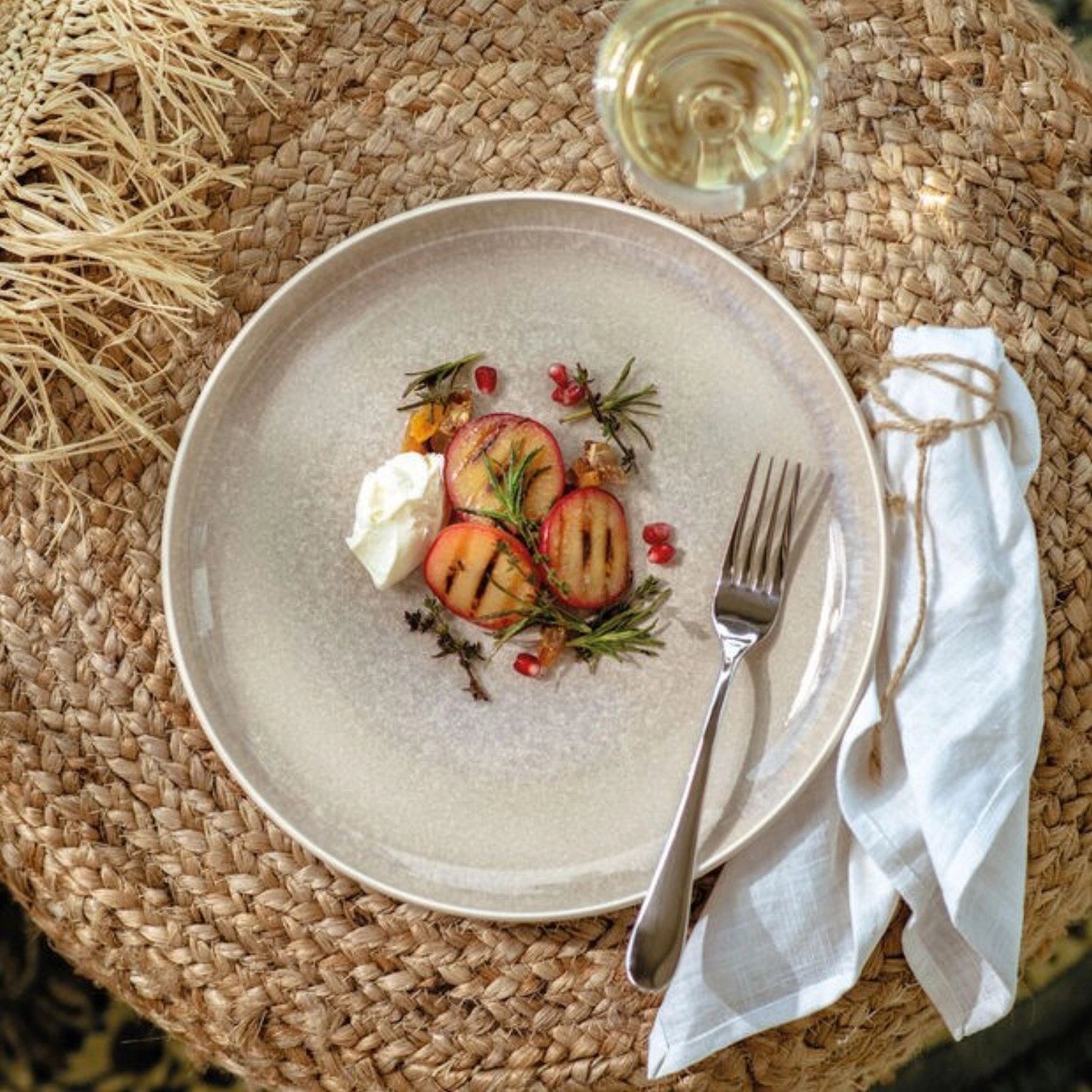 Perlemor Sand Speiseteller