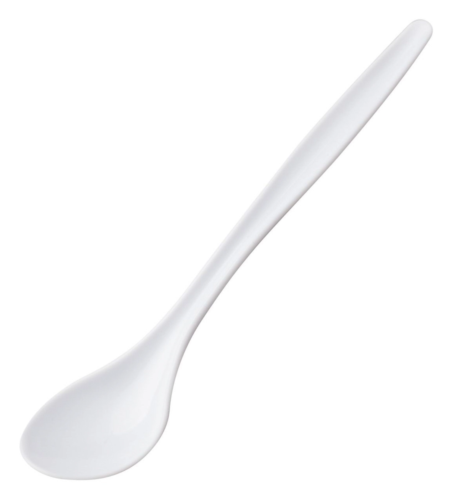 Cuillère à oeufs, en vrac, blanche, 14.3x2.8x0.5cm