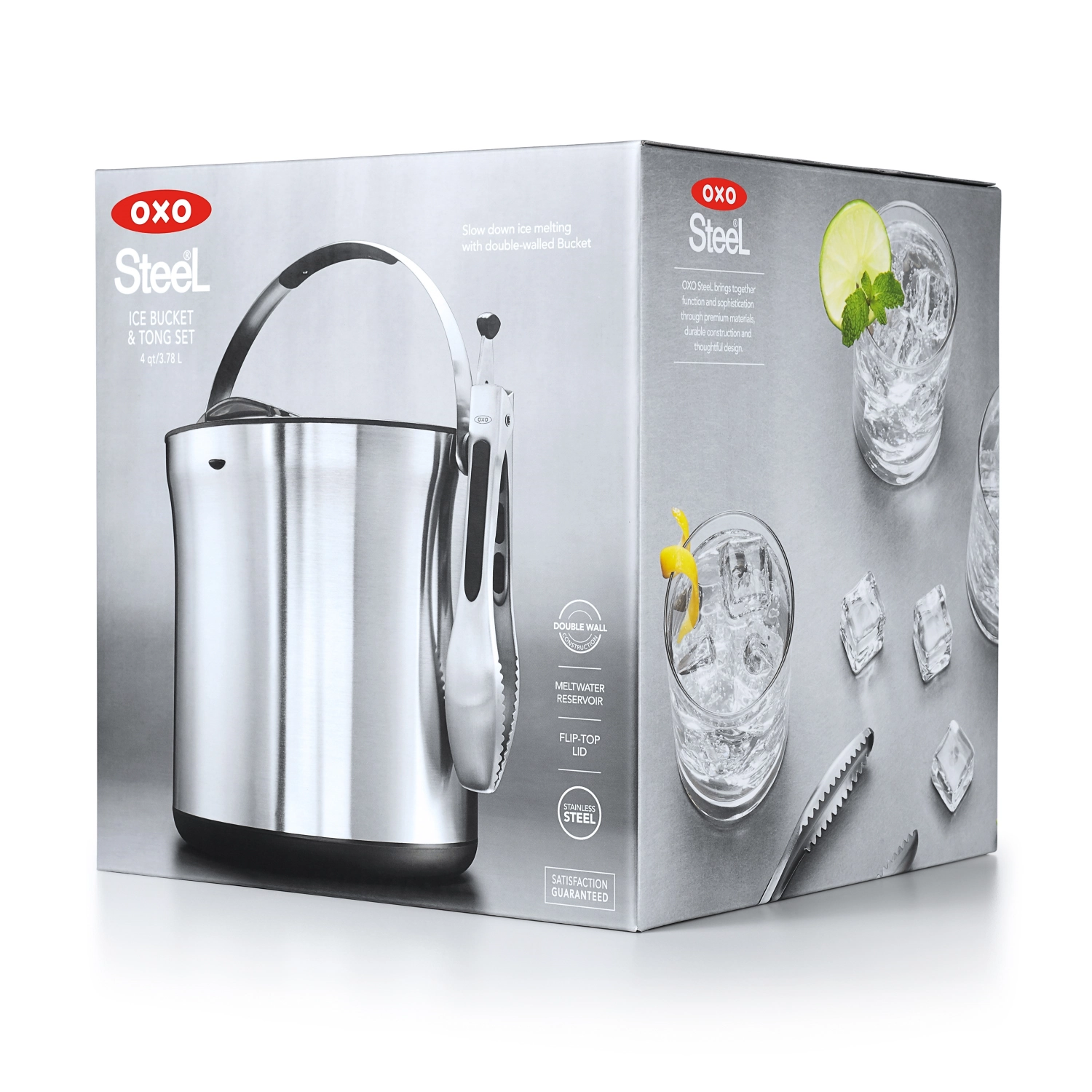 Good Grips Steel Eiskübel und Zangenset