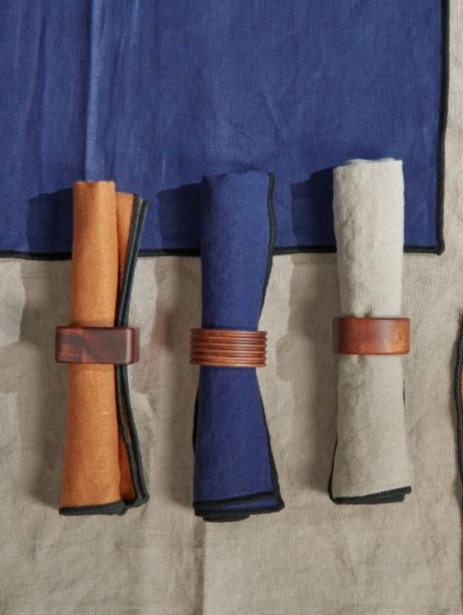 Lot de 2 ronds de serviette Wood