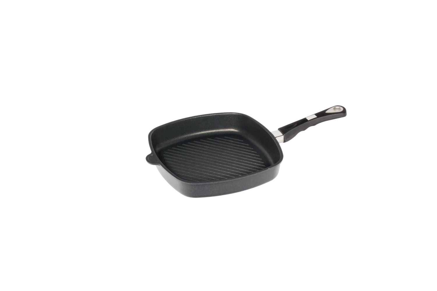 Eck-Pfanne 28x28cm, H5cm mit Grillboden