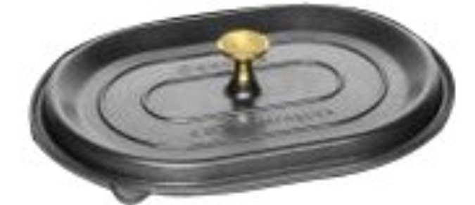 Bräter-Deckel 41x28x6cm m. Saft-/Fettrinne und Ausgiesser