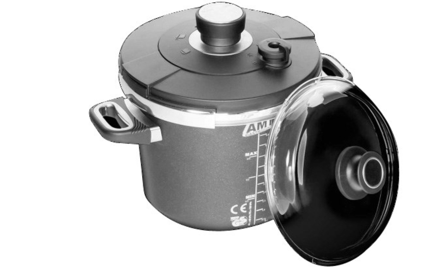 Set autocuiseur. Induk.D22cm /couvercle, couvercle en verre