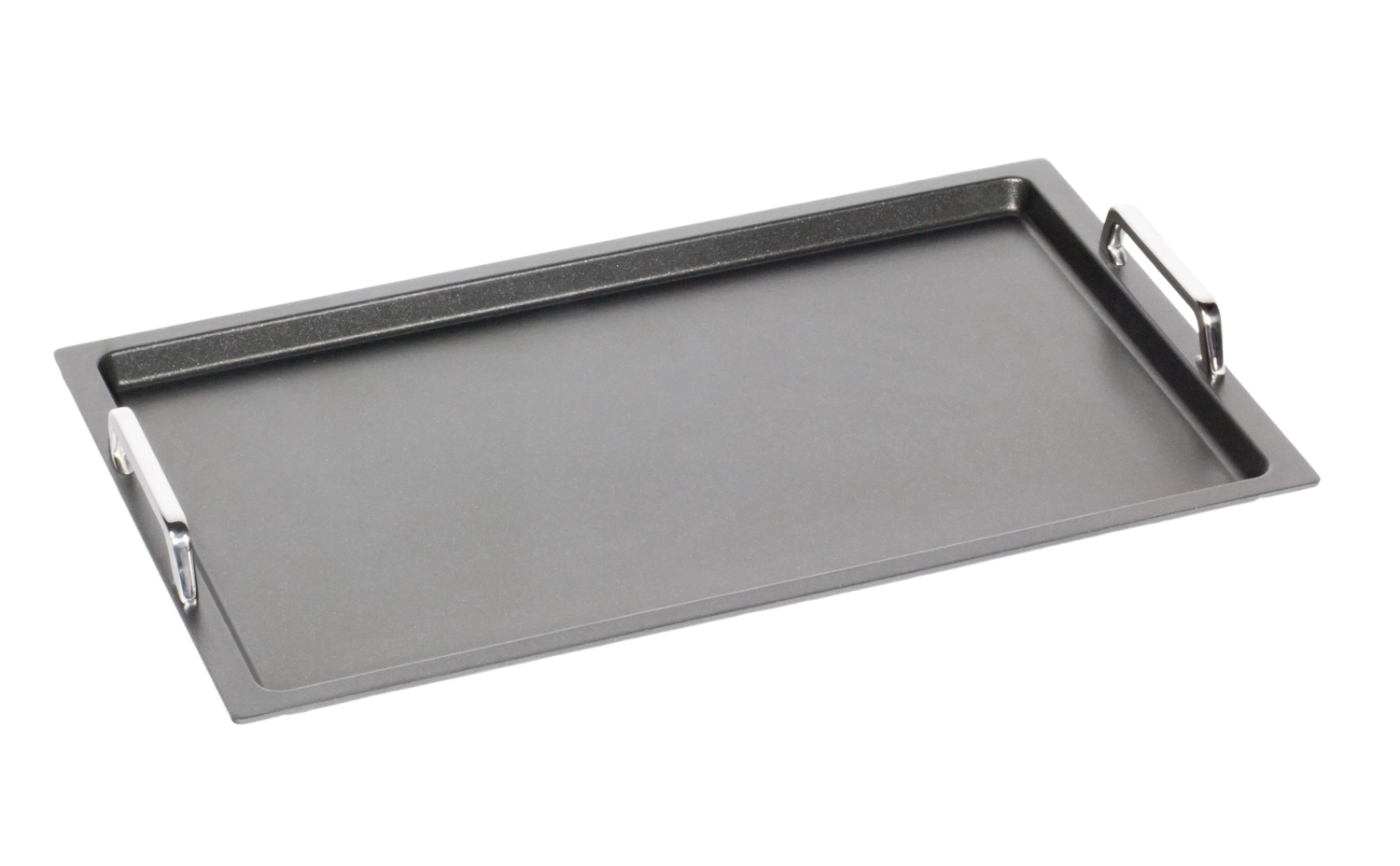 Bratplatte GN 1/1, H2cm mit Griffen u. Grillboden