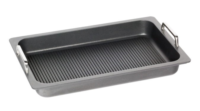 Plaque à frire profonde GN 1/1, H5.5cm avec poignées et fond