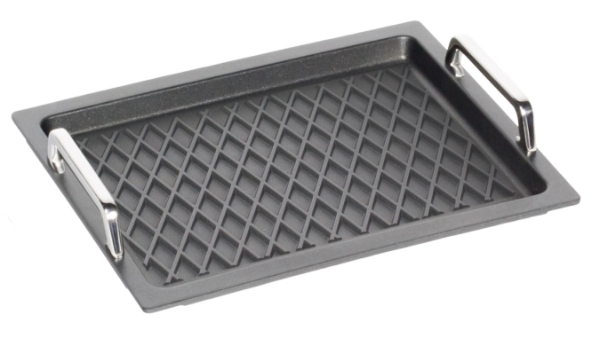 Plaque à frire GN 2/3, H2cm, motif losange a. poignées