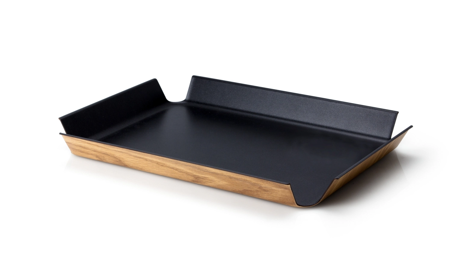 Non slip tray, black metallic