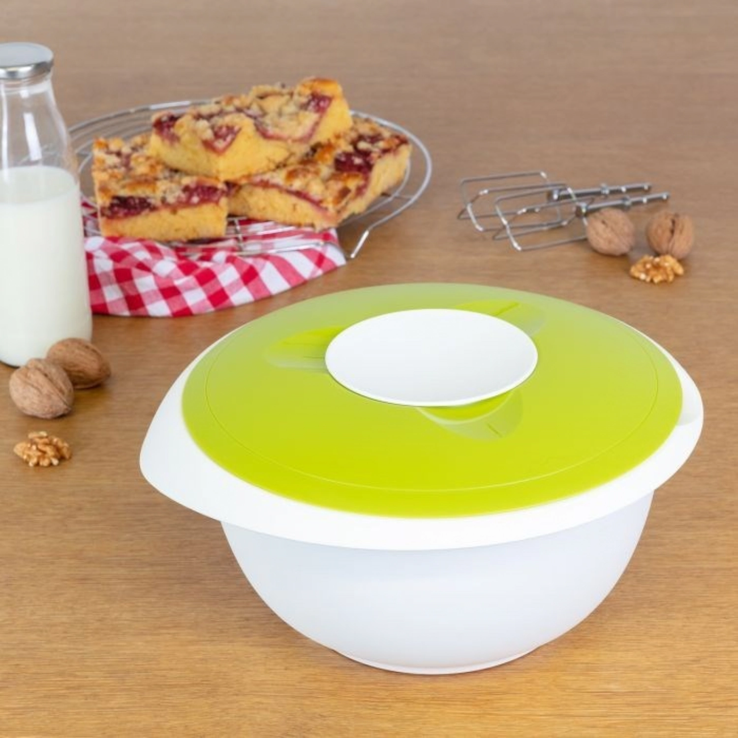 Rührschüssel mit Spritzschutz