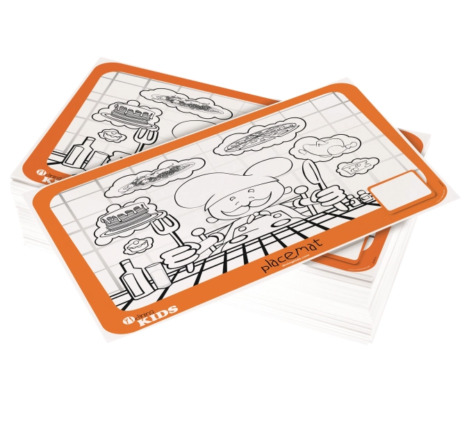 DiningKids Tischset zum bemalen 200er Pck.