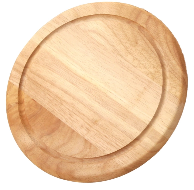 Gummibaum assiette à pizza huilée, 33x1.2 cm