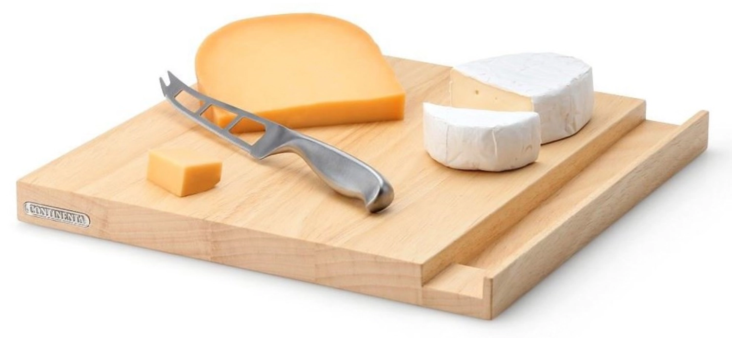 plateau à fromage en hévéa avec couteau