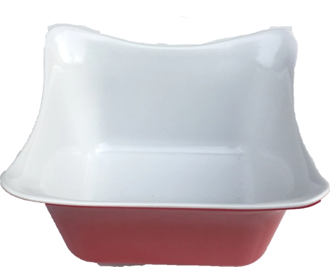 Plat de service GN 1/2 mélamine rouge 32.5x26.5x10cm