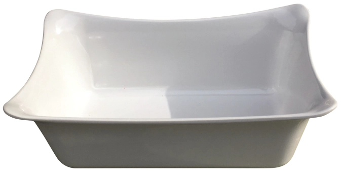 Plat de service GN 1/2 mélamine blanc 32.5x26.5x10cm