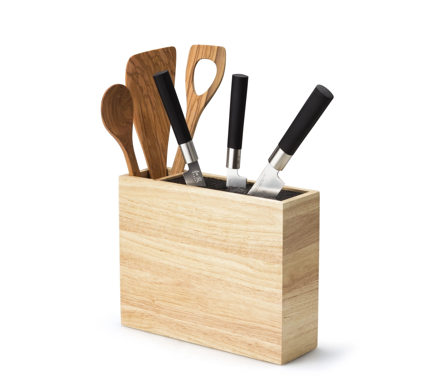 Hévéa, porte-couteau avec flex. Insert, 27x22x8,5cm