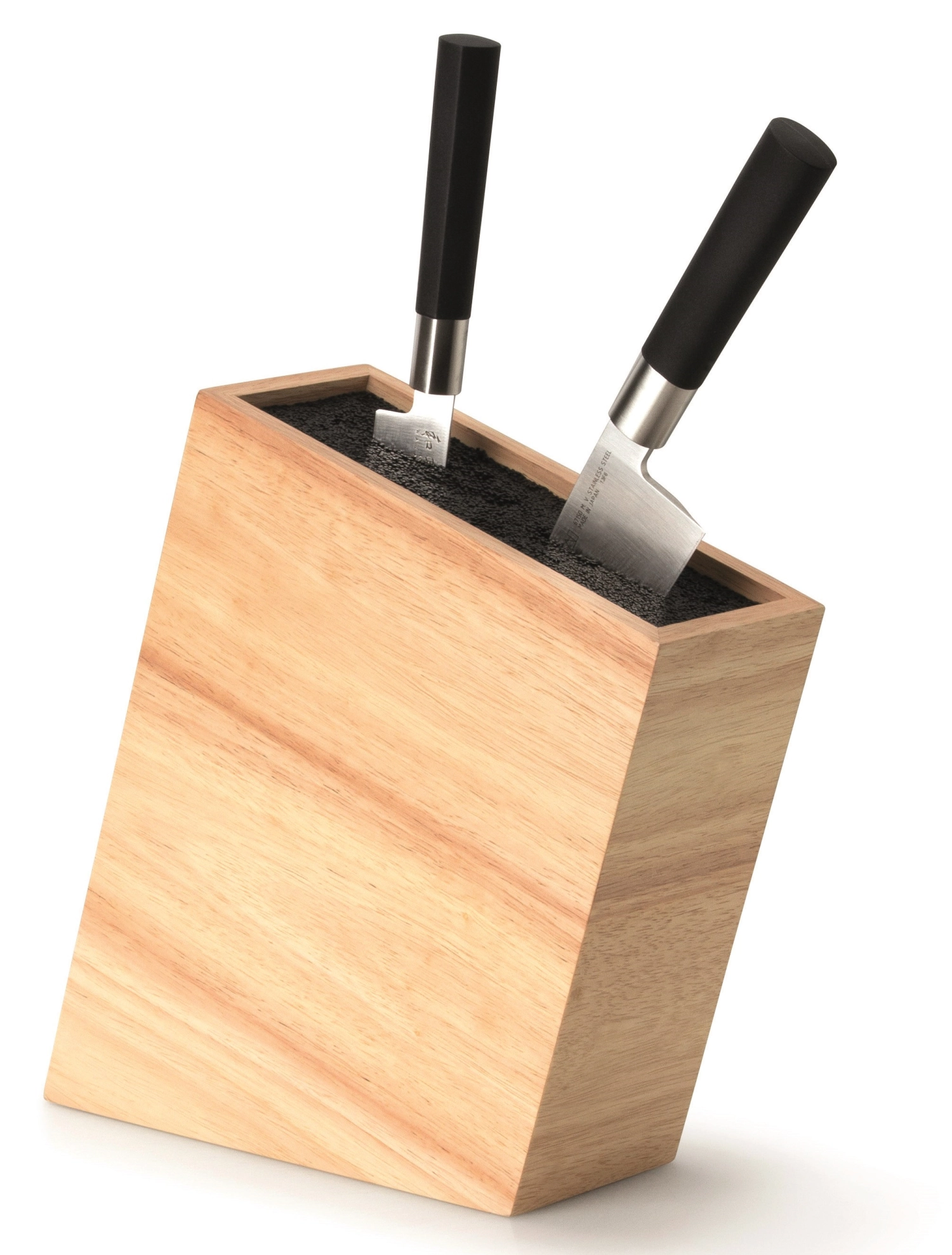 Bloc à couteaux en biais, avec support flexible. Insert