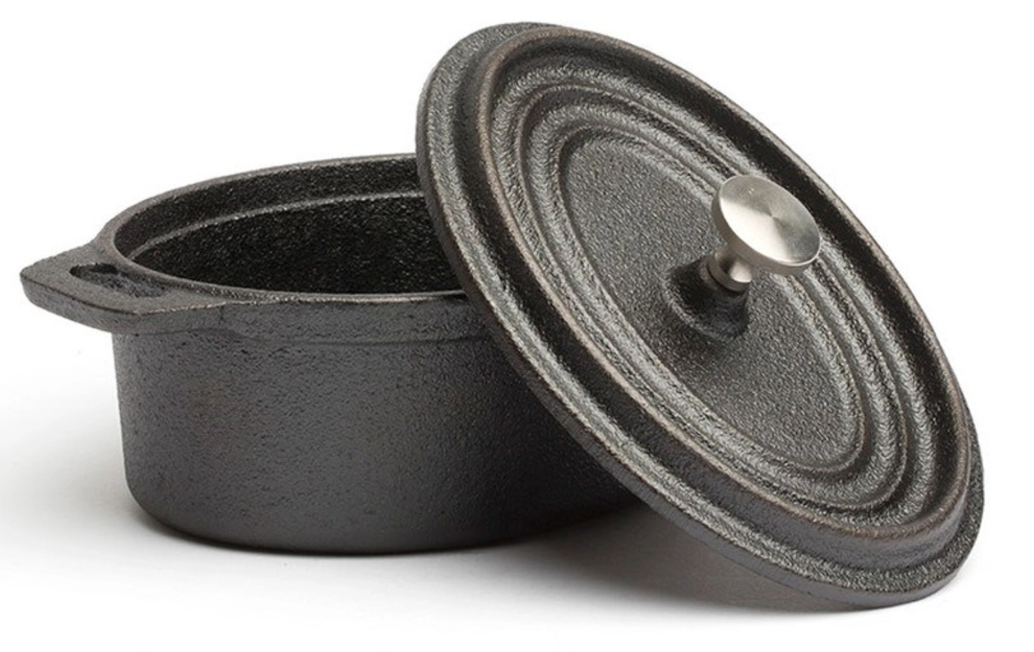 Kasserolle Mini Gusseisen oval 9.5x12.5cm H: 5.5cm