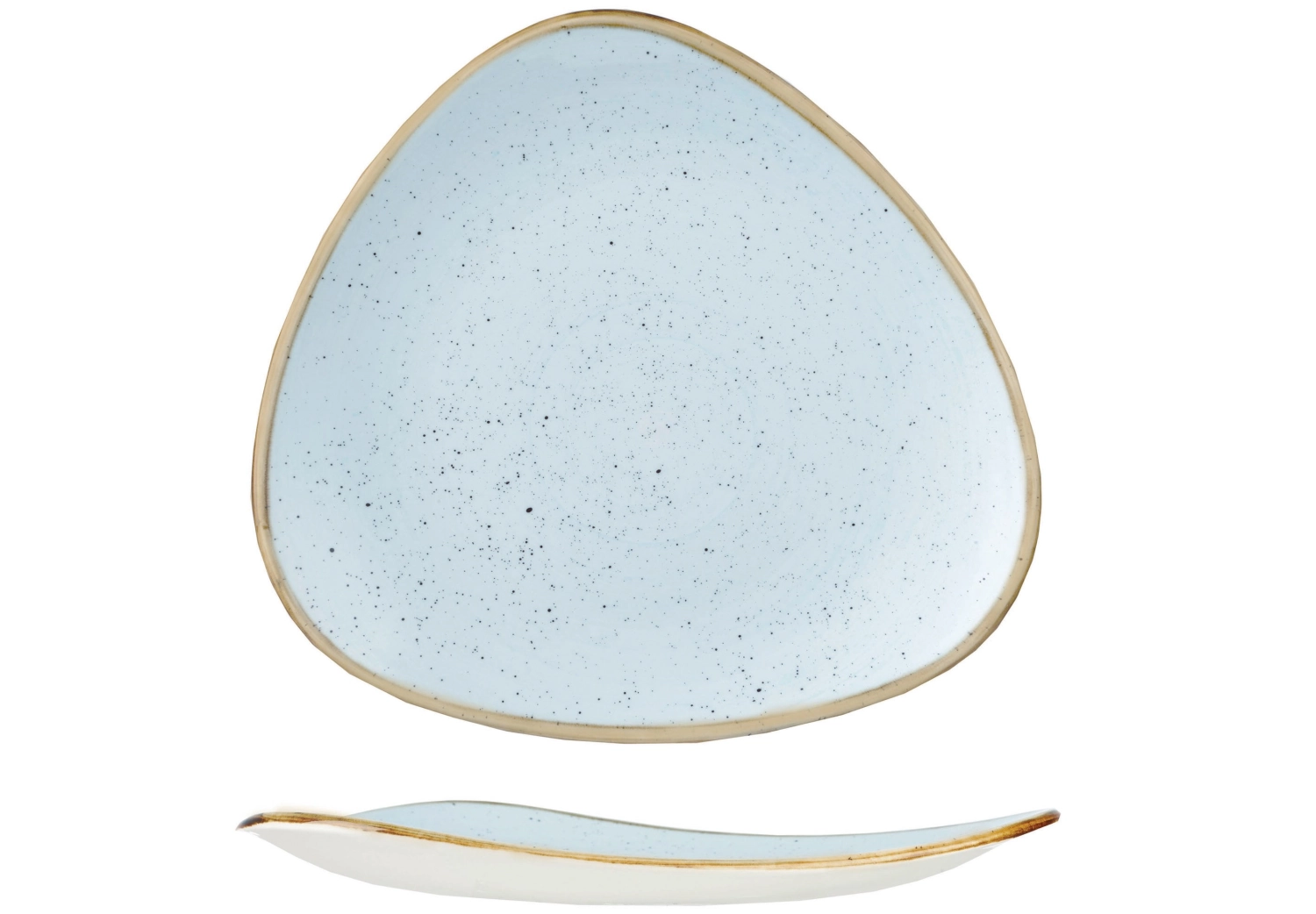 Stonecast Duck Egg Blue Triangel Teller flach