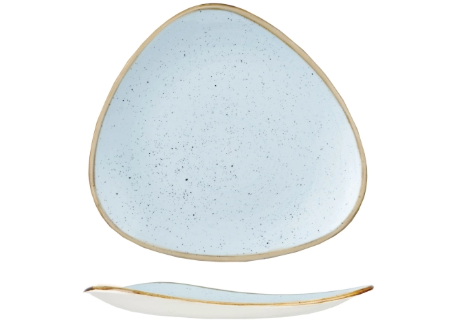 Stonecast Duck Egg Blue Triangel Teller flach